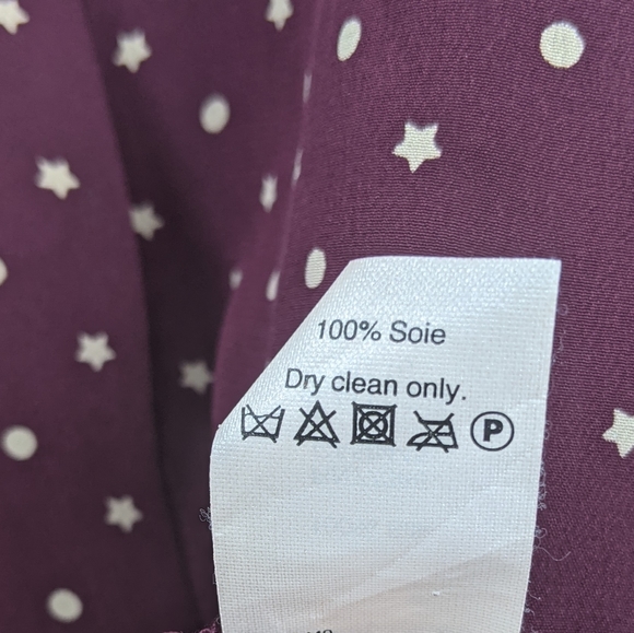 Madewell Silk Composition Star Polkadot Blouse Top - Picture 8 of 8